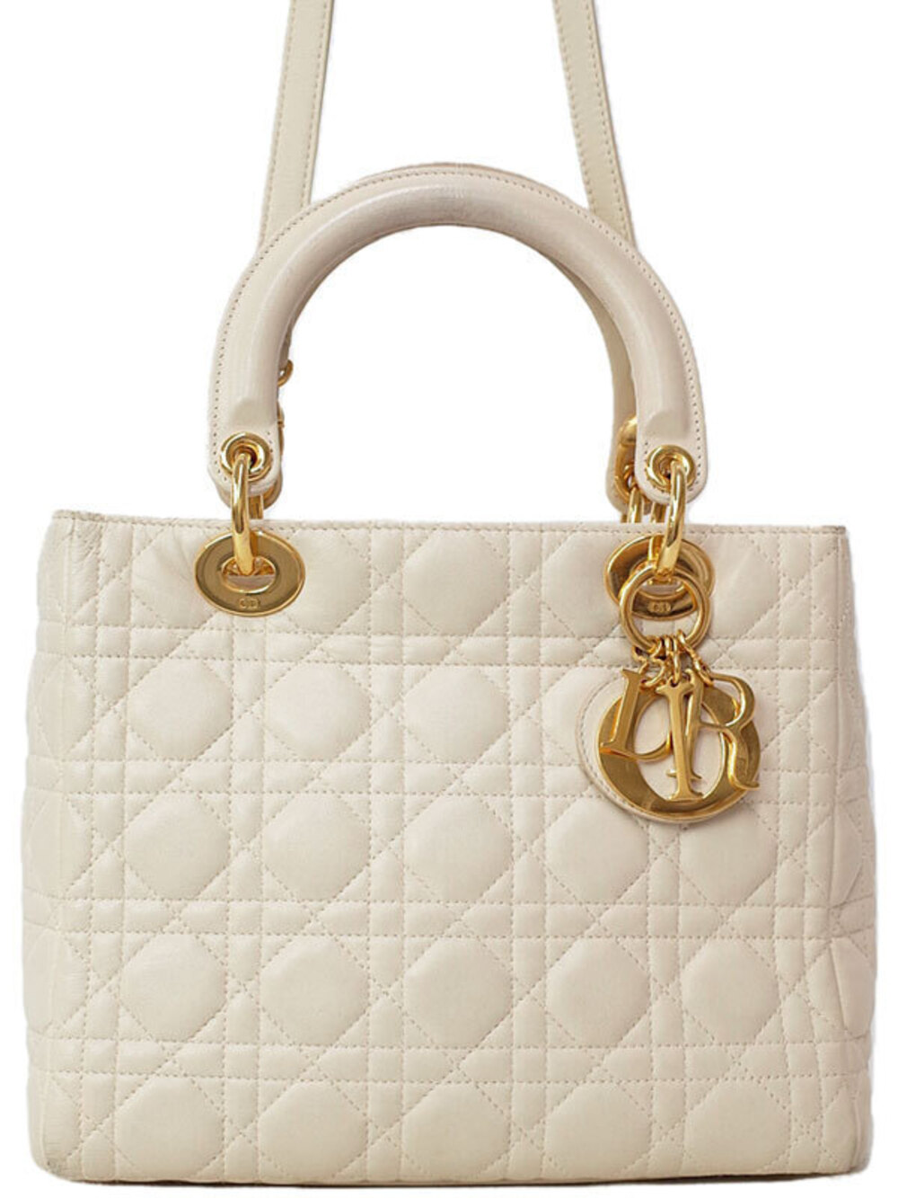 Christian Dior Cannage Quilted Lady Dior 2way bag